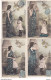 PÂQUES Les Cloches, Femme Et Enfant  6 CPA  Circulé Cachet De 1904 - Pâques