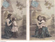 PÂQUES Les Cloches, Femme Et Enfant  6 CPA  Circulé Cachet De 1904 - Pâques