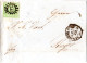 Bayern 1853, Breitrandige 9 Kr. Auf Brief M. MR 243 V. Nürnberg N. Österreich - Cartas & Documentos