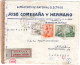 Spanien 1943, 2P.+5+60 C. Auf Luftpost Zensur Brief V. El Ferrol N. Prag - Covers & Documents
