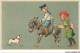 AS#BFP1-0089 - Animaux - ANE - Un Enfant Sur Un âne - Donkeys