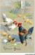 AS#BFP1-0080 - Animaux - Poule, Coq Et Des Poussins - Joyeuses Pâques - Uccelli