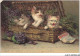 AS#BFP1-0035 - Animaux - Chats Dans Un Panier - Cats