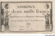 AV-BFP2-0696 - MONNAIE - Billet - Assignat De Deux Mille Francs - Monete (rappresentazioni)