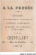 AQ#BFP3-CHROMOS-0645 - DOUAI - CHEVILLART - A La Pensée - Homme Tenant Un Cerceau - Altri & Non Classificati