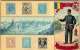 ROUMANIE - Poste - Timbres - Facteur - Village - Blasons - Carte Postale Ancienne - Rumänien