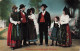 FOLKLORE - Costumes - Elsasser Und Lothringer Trachten - Animé - Femmes - Hommes - Carte Postale Ancienne - Kostums