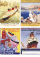 4 POSTCARDS  MARTIME ADVERTISING  CLE TRANSATLANTIQUE - Werbepostkarten
