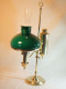 Delcampe - Lampe De Bureau D'étude à Huile - Plank  - Type Quinquet - Opaline Verte - XIX Ième Ref BX24LP001 - Luminarie E Lampadari