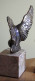 WW2 Italian Eagle Statue With Silver Mussolini's Medal. - Otros & Sin Clasificación