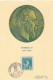 MONACO - TIMBRE SUR CARTE CHARLES III 1818-1889 MEDAILLE GRAVEE PAR PONSCARME 1875 JOURNEE DU TIMBRE 6 MARS 1948 - Briefe U. Dokumente