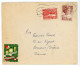 ESPERANTO DANEMARK ENV 1951 LYNGBY VIGNETTE LETTRE AVION => FRANCE - Storia Postale