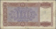 Albania: Albanian State Bank, Set Of 5 Banknotes 100 Franga 1945 Provisional Iss - Albanië