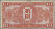 China: Soviet Military WW II, Series 1945, Pair With 1 Yuan (P.M31, F-) And 10 Y - China