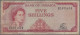 Jamaica: Bank Of Jamaica, Set With 3 Banknotes 5 Shillings, Series ND(1961), P.4 - Giamaica