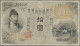 Japan: Bank Of Japan, Pair With 1 Silver Yen ND(1916) (P.30a, XF) And 10 Gold Ye - Japan