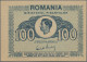 Romania: Ministry Of Finance, Set With 4 Banknotes, Series 1917 And 1945, With 1 - Rumania
