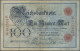 Deutschland - Deutsches Reich Bis 1945: 100 Mark 1896, Ro.15, Mehrere Knicke, Kl - Andere & Zonder Classificatie