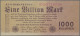 Deutschland - Deutsches Reich Bis 1945: Lot Mit 4 Banknoten 1 Billion Mark 1923, - Altri & Non Classificati