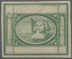 Egypt: 1867, Sphinx/Pyramid, Imperforate Proof In Green, Issued Design But Blank - Neufs
