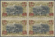 Belgian-Congo: 1921: Block Of Four 15 C. On 50 C. With "CONGO BELGE", Mint Never - Nuevos