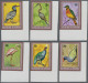 Burundi: 1979: Birds, 6 Imperforate Values With Brownish Metal-coloured Frame. ( - Ongebruikt