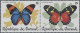 Delcampe - Burundi: 1984: Butterflies, Se-tenant 5 Pairs Of Perforated (COB 385 €) And Impe - Neufs