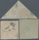 New Brunswick: 1851 6d. Yellow On Blue Paper, Used With Manuscript Cancellation, - Briefe U. Dokumente