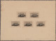 Fezzan: 1946, Definitives, 10 C - 50 F, 15 Values On 3 Collective Die Proofs In - Cartas & Documentos