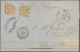 Guadeloupe: 1862, Eagle 10c. Bistre (slight Imperfections) And 40c. Orange, Clea - Cartas & Documentos