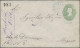 Mexico - Postal Stationary: 1874, Envelope 10 C. Green With Blue Oval "Franco / - Messico