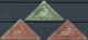 Cap Of Good Hope: 1853-64 Four Triangles Used, From 1d. To 1s., Various Printing - Cabo De Buena Esperanza (1853-1904)