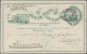 Uruguay - Postal Stationery: 1885/1888, Double Card 3c.+3c. Green On White, Sepa - Uruguay