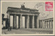 Thematics: Buildings-Brandenburg Gate: 1949/1951, Bizone Bauten 20 Pfg. Und 80 P - Monumentos