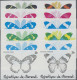 Thematics: Animals-butterflies: 1984, Burundi. Butterflies (Euphaedra Perseis, E - Mariposas