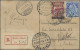 Albania: 1919, 10q. On 8h. Rose In Combination With Local Shkoder Issue 1gr. On - Albanie