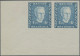 Belgium: 1947 (ca), UNISSUED Prins Karel, 1.35 Fr Blue/red/green, Horizontal Pai - Ungebraucht