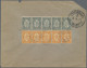 Bulgaria: 1882, Lion 2st. Green/grey And 3st. Orange/yellow, Two Horizontal Stri - Briefe U. Dokumente
