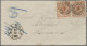 Denmark: 1869, 2 Stück 4 S Rot Kroninsignien Klar Und Zentral Abgeschlagen "4" S - Brieven En Documenten