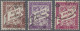 France - Postage Dues: 1884, 1 Fr. - 5 Fr. Red Brown, 3 Stamps, Used, 600,- - 1960-.... Gebraucht