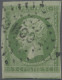 French Colonies: 1872, Napoleon 5 C Green, Large Margins With Parts Of The Stamp - Sonstige & Ohne Zuordnung