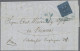 Old Italian States: Modena: 1852, 40 C. Schwarz Auf Blau, Type I, Teils Gering B - Modena