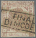 Old Italian States: Modena: 1859, 40 Cent Carmine, Cut In At The Bottom, Cancell - Modena