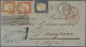 Italian States - Sardinia: 1858, Cover Front, Franked With 2x 40 C Vermillion An - Sardaigne