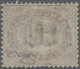 Italy: 1878, 2 C Blue On 1.00 L Dark Lilac, Part Of The Overprint Missing (parts - Gebraucht