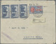 Italy: 1925, Express Stamp 2l. Blue/red In Combination With Vertical Strip Of Th - Marcophilie