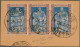 Italy: 1928, "Emanuelle Filiberti", 20 C Brown And Ultramarin, Horizontal Strip - Other & Unclassified