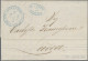 Italy - Post Marks: 1858, Blue Double Circle "STRAD. FERR. LUCCHESI UFF. CENTR. - Marcofilie