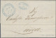 Italy - Post Marks: 1858, Blue Double Circle "STRAD. FERR. LUCCHESI UFF. CENTR. - Marcophilia