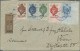 Liechtenstein: 1921, 15,20,25,40 H. Landeswappen Und 1 K. Schloß Vaduz Vom Re. U - Lettres & Documents